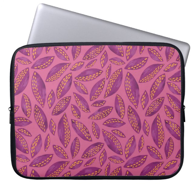 Capa Para Notebook O outono rosa/roxo deixa Bolsa de laptop (Frente)
