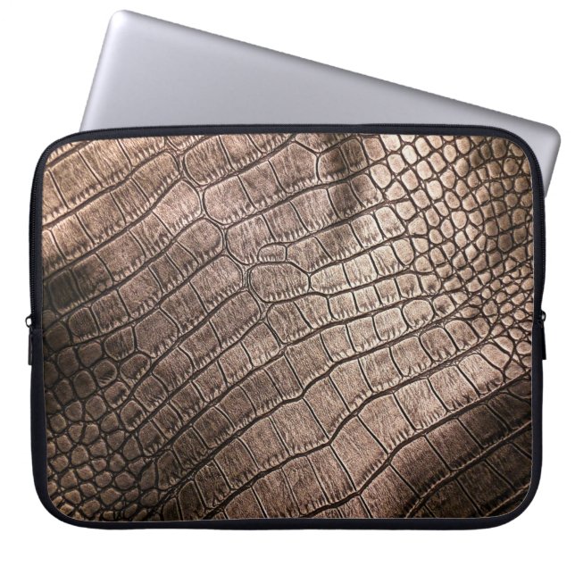 Capa Para Notebook O padrão de couro elegante se fecha. (Frente)