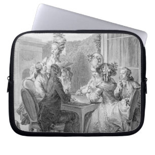 Capa Para Notebook O partido de Whist, 1783, gravado por Jean Dambrun