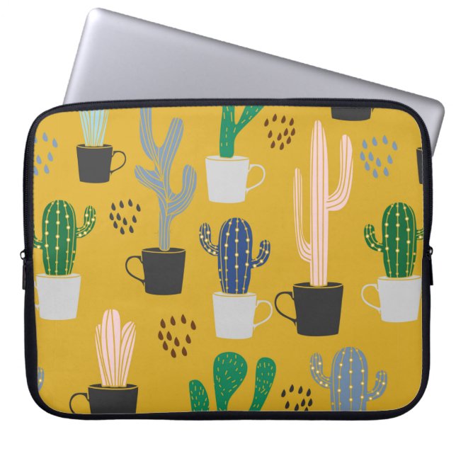 Capa Para Notebook O plano de fundo do Cactus sem falhas. Manuscrito (Frente)
