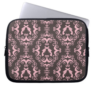 Capa Para Notebook O preto cor-de-rosa do damasco atira nas pistolas