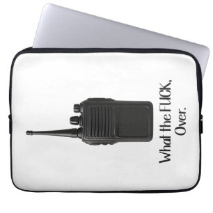 Capa Para Notebook O Que O Fu*k Sobre O Ícone De Walkie Talkie Engraç