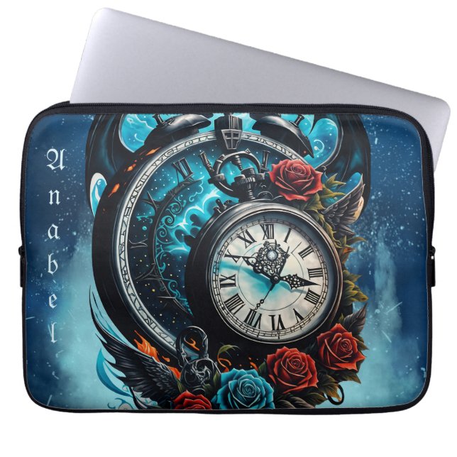 Capa Para Notebook O Relógio Na Mista do Infinito. (Frente)