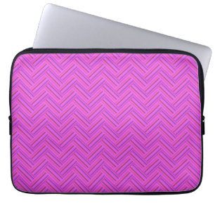 Capa Para Notebook O rosa listra o teste padrão dobro do weave