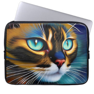 Capa Para Notebook O rosto de um belo ponto de Lynx Siamese