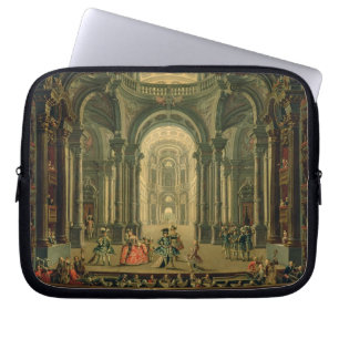 Capa Para Notebook O Teatro Reale em Turin (óleo em canvas)
