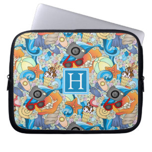 Capa Para Notebook O teste padrão do divertimento do verão adicio