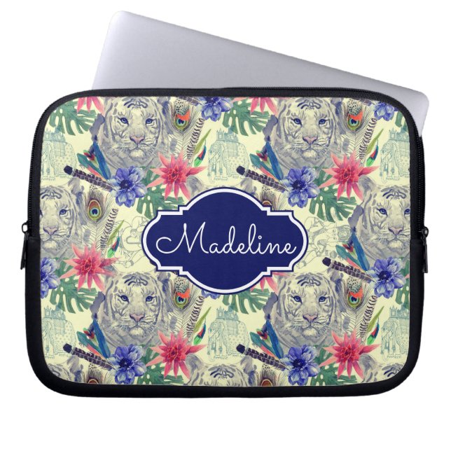 Capa Para Notebook O teste padrão indiano | do tigre do estilo do (Frente)