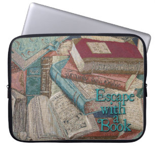 Capa Para Notebook O vintage registra a bolsa de laptop do fundo