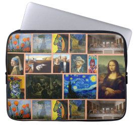 Capa Para Notebook Obras-primas de Arte, Bege