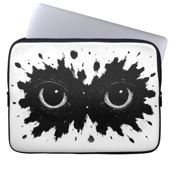Capa Para Notebook Observador na Tinta: Sigilo da Mancha do Olho (Frente)