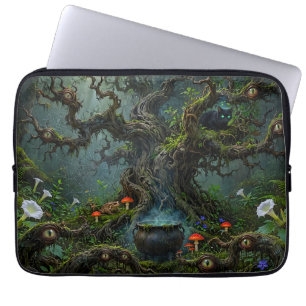 Capa Para Notebook Observadores no Bosque das Bruxas Caldeirão de Gat