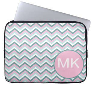 Capa Para Notebook Ocean Mist Chevron Patterno