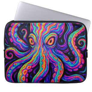 Capa Para Notebook Octopus Colorido Trippy
