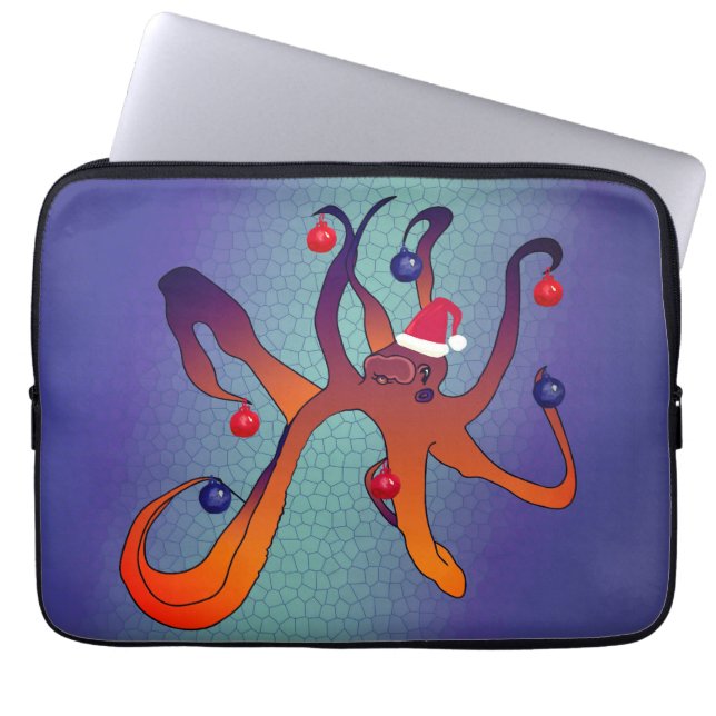 Capa Para Notebook Octopus de papais noeis (Frente)