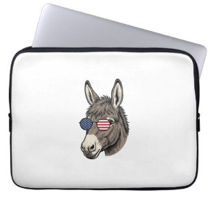 Capa Para Notebook Óculos de sol de burro patriota Camisa vintage des