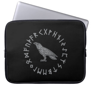 Capa Para Notebook Odin Raven Crow Viking Mythology runes runic