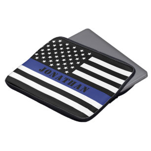Capa Para Notebook Oficial de Polícia Thin Blue Line.
