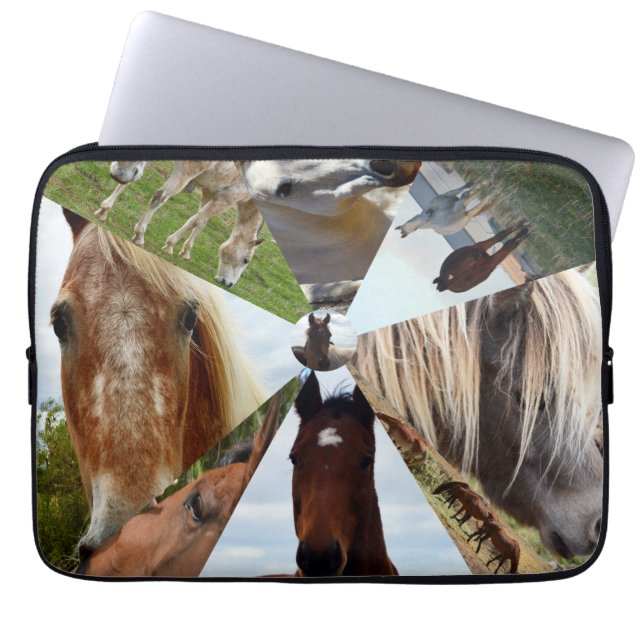 Capa Para Notebook Oito triângulos de cavalos, Bolsa de laptop (Frente)