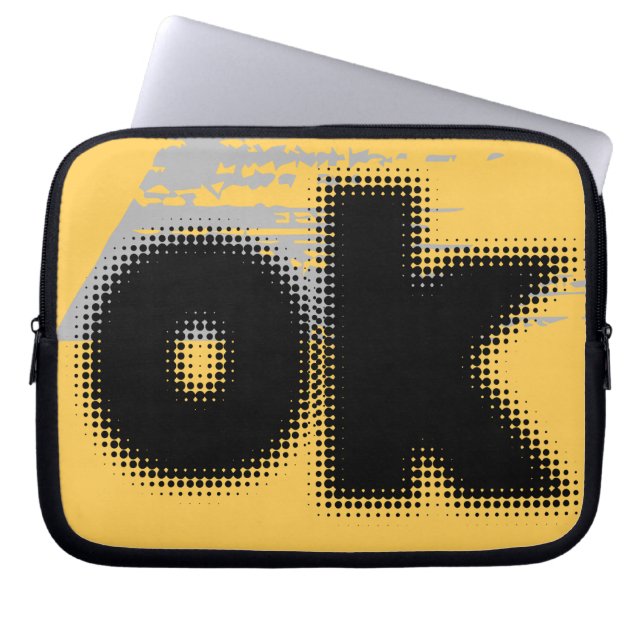 Capa Para Notebook OK Vibes - Simples e Negrito" (Frente)