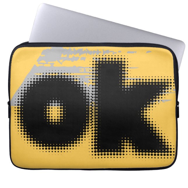 Capa Para Notebook OK Vibes - Simples e Negrito" (Frente)