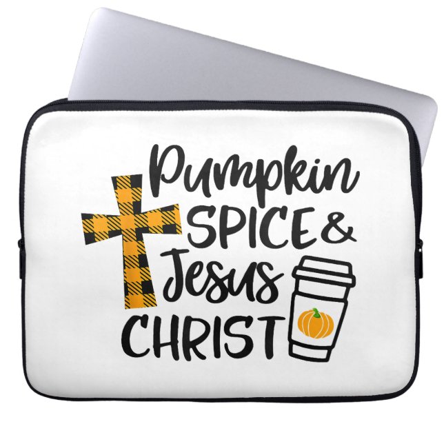 Capa Para Notebook Olá, Pumpkin Fall Spice & Jesus Cristo Fall Chris (Frente)