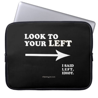 Capa Para Notebook Olhe para a esquerda SlipperyJoe's espesso ce geom