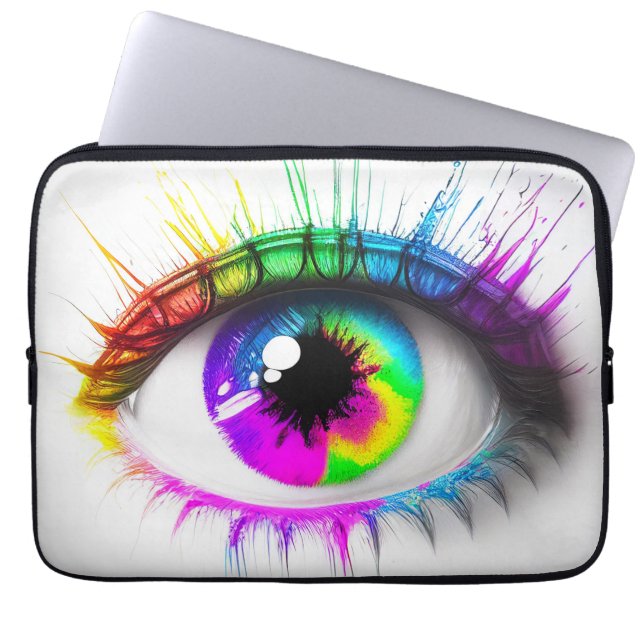Capa Para Notebook Olho Colorido Artístico (Frente)