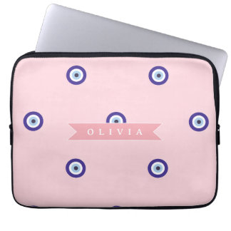 Capa Para Notebook Olho Grego Personalizado Rosa Fofo Presente Custom