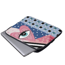 Capa Para Notebook Olho Mau Místico Coração Pop Art Retro Celestial 