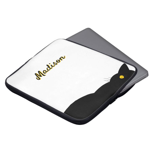 Capa Para Notebook Olhos de Ouro CAT PRETO personalizáveis (Frente Topo)