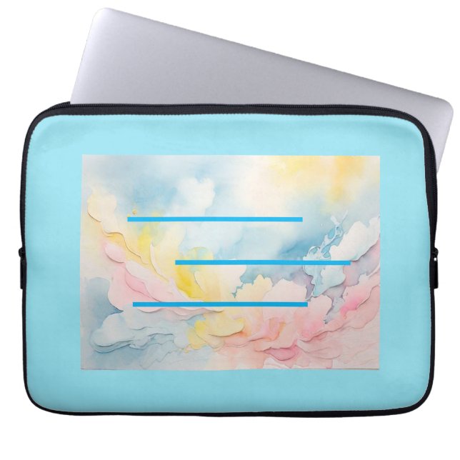 Capa Para Notebook Olhos Repousar Eletrônicos Azuis Saco (Frente)