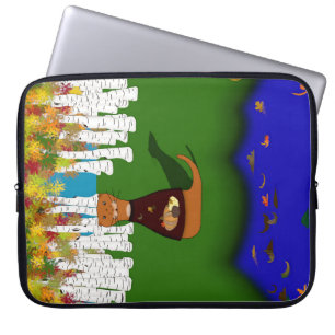 Capa Para Notebook Oliver The Otter River Wolf Lake Autumn Polyester