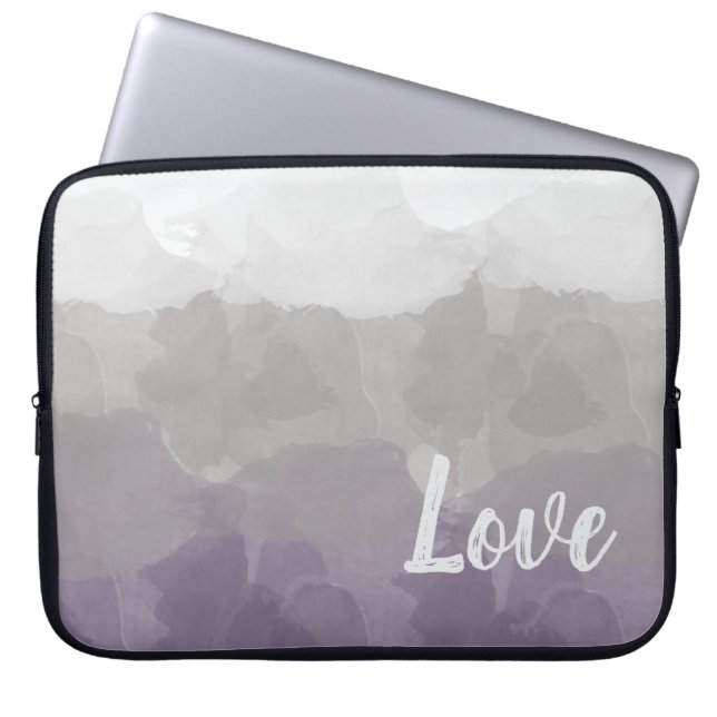 Capa Para Notebook Ombre Roxo e Cinzas adoram gradiente gracioso (Frente)