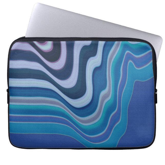 Capa Para Notebook Onda Azul (Frente)