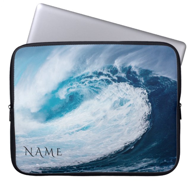Capa Para Notebook Onda do Oceano Personalizada (Frente)