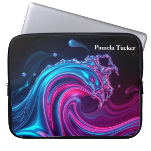 Capa Para Notebook Onda Neon Futurista Jogos Cyberpunk