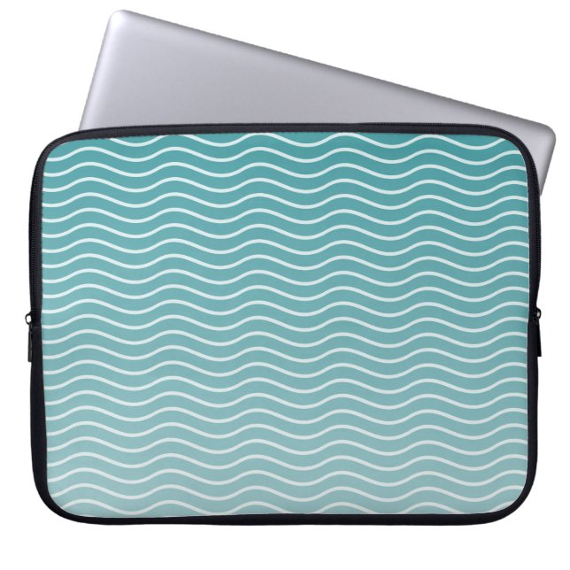 Capa Para Notebook Ondas azuis (Frente)