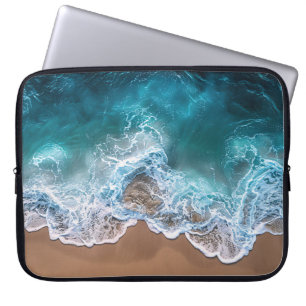 Capa Para Notebook Ondas da costa da praia