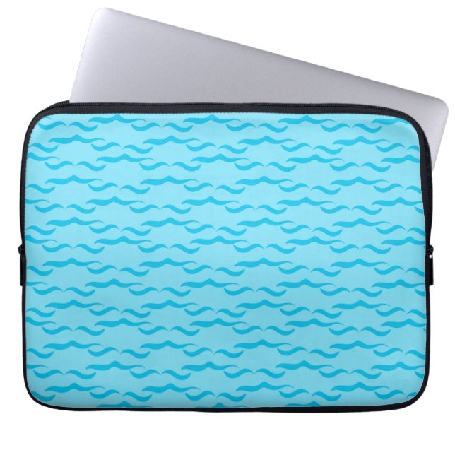 Capa Para Notebook Ondas de Água do Mar Azul Pastel Oceano Pacífico (Frente)