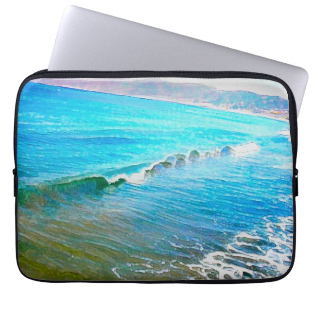 Capa Para Notebook Ondas de Aquarela  (Frente)
