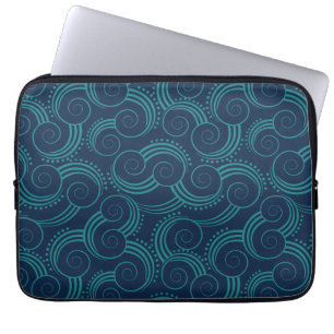 Capa Para Notebook Ondas de oceano de Swirly