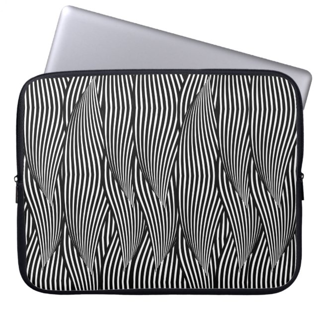 Capa Para Notebook Ondas decorativas decorativas sem costura, pétalas (Frente)