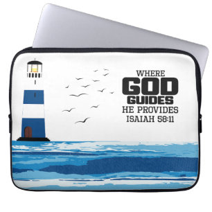 Capa Para Notebook Onde Deus Guia Ele Fornece Laptop Case