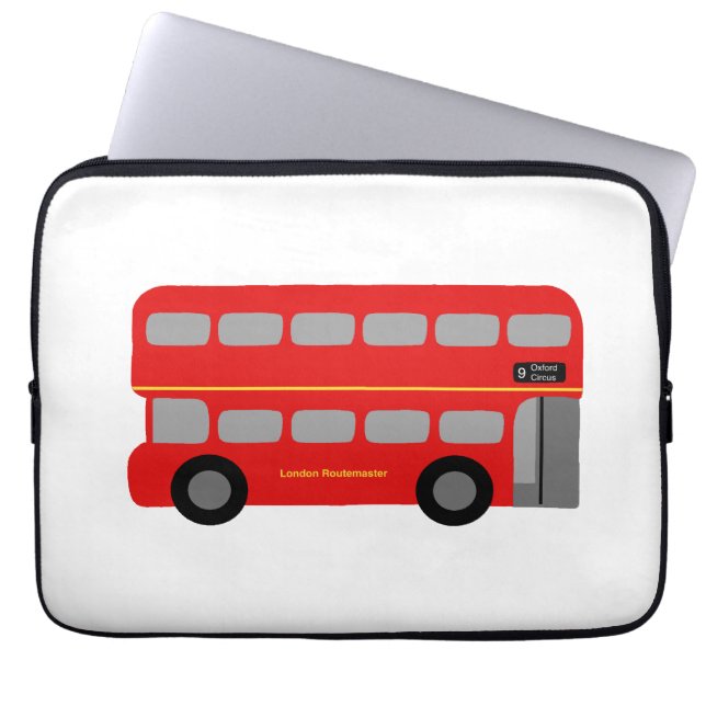 Capa Para Notebook Ônibus vermelho de Londres (Frente)