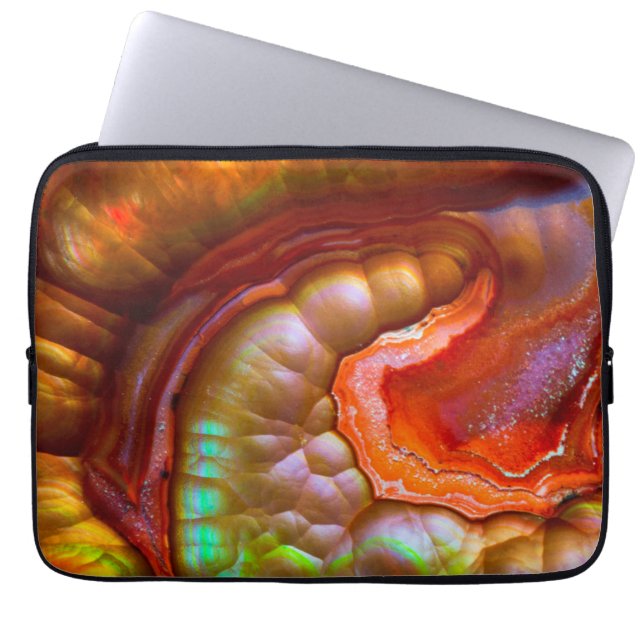 Capa Para Notebook Opala de Fogo iridescente vermelha (Frente)