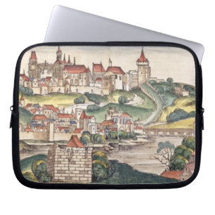 Capa Para Notebook Opinião de olho de pássaro de Praga do Nuremberg