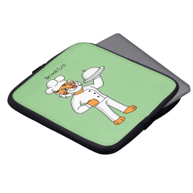 Capa Para Notebook Óptica de desenho animado de tigre engraçado (Frente Topo)