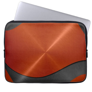 Capa Para Notebook Orange e Silver Steel Stainless Metal
