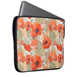 Capa Para Notebook Orange Poppy Meadow